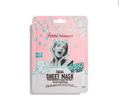 Petite Maison Oops! My Great, Energizing, Facial Sheet Mask (Energetyzująca maska na płachcie do twarzy)