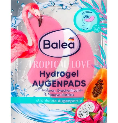 Balea Tropical Love, Flamingo, Hydrogel Eye Pads (Płatki pod oczy)