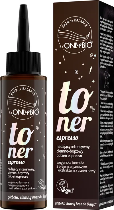 OnlyBio Hair In Balance, Espresso, Toner nadający intensywny, ciemno-brązowy odcień espresso