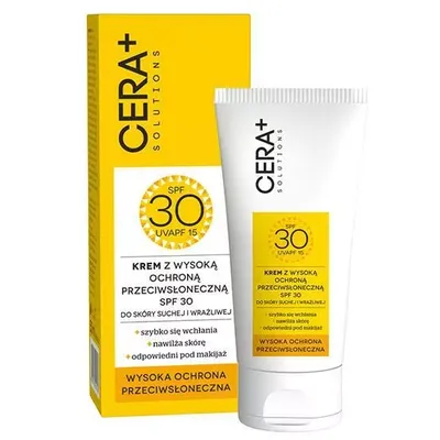 CERA+ Solutions Krem z wysoką ochroną  przeciwsłoneczną SPF 30 do skóry suchej i wrażliwej