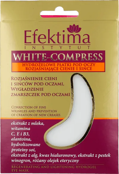 Efektima White-Compress, Regenerating And Lightening Hydrogel Eye Mask (Hydrożelowe płatki pod oczy rozjaśniające cienie i sińce)