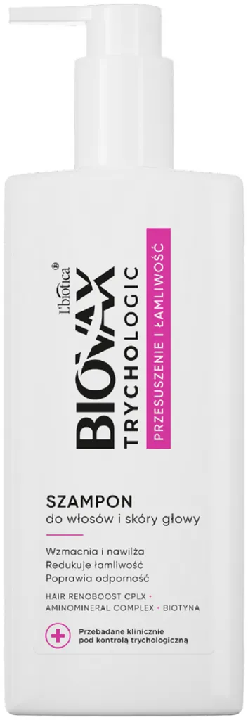 L'biotica Biovax Trychologic, Przesuszenie i Łamliwość, Szampon do włosów i skóry głowy