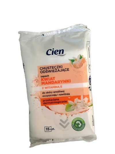 Cien Kwiat mandarynki, Chusteczki odświeżające z witaminą E