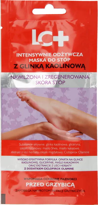 Laura Conti Intensywnie odżywcza maska do stóp z glinką kaolinową