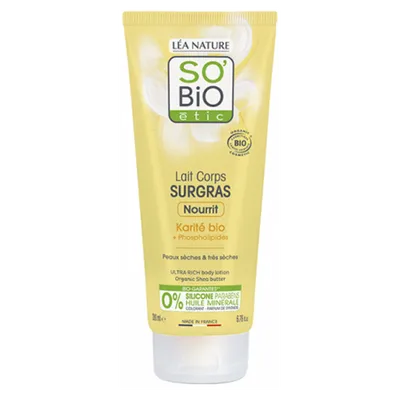 SO'BiO Etic Lait Corps Surgras Nourrit au Karite Bio (Bogate odżywcze mleczko do ciała `Karite i fosfolipidy`)