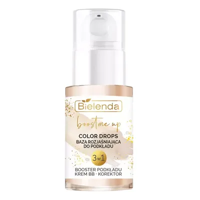 Bielenda Boost Me Up, Color Drops, Baza rozjaśniająca do podkładu 3w1