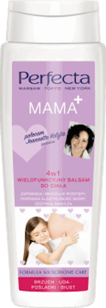 Perfecta Mama +, Wielofunkcyjny balsam do ciała dla kobiet w ciąży i matek karmiących 4w1