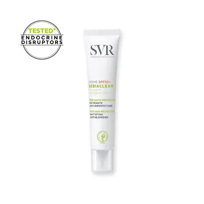SVR Sebiaclear, Creme SPF50+ (Krem dla skóry tłustej i trądzikowej z bardzo wysoką ochroną przeciwsłoneczną)