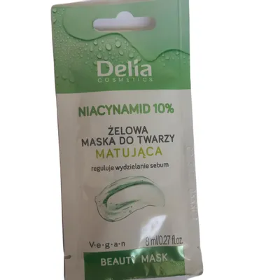 Delia Beauty Mask, Niacynamid 10%, Matująca żelowa maska do twarzy