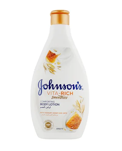 Johnson's Vita-Rich, Comforting Body Lotion (Pielęgnacyjny balsam do ciała z jogurtem, owsem i miodem)