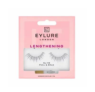 Eylure Lengthening False Lashes  No. 116 (Sztuczne rzęsy z klejem efekt wydłużenia)