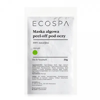 EcoSpa Maska algowa peel-off pod oczy
