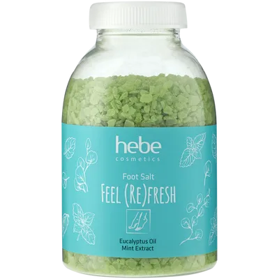 Hebe Cosmetics, Feel (Re)fresh Foot Salt (Sól do stóp z wyciągiem z eukaliptusa i mięty)