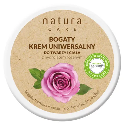 Natura Care Lekki krem uniwersalny z hydrolatem różanym do twarzy i ciała