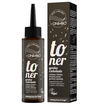 OnlyBio Hair In Balance, Gorzka Czekolada, Toner nadający chłodny, brązowy odcień gorzkiej czekolady