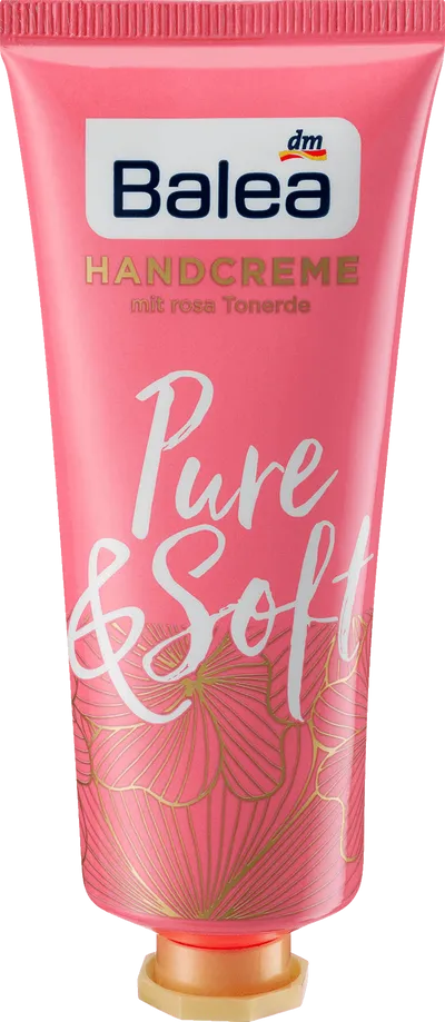 Balea Pure & Soft, Handcreme mit rosa Tonerde (Krem do rąk z różową glinką)