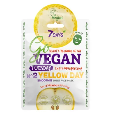 Vilenta Go Vegan, Yellow Day Mask (Maska do twarzy `Banan i gruszka`)