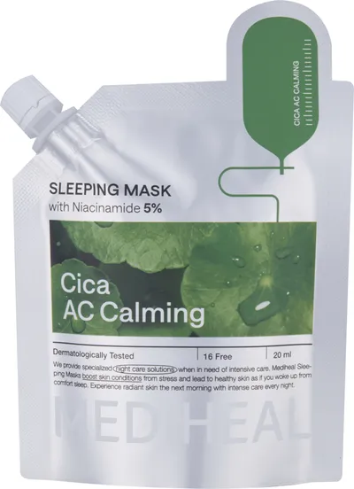 Mediheal Cica AC Calming Sleeping Mask (Maseczka do twarzy na noc z wąkrotką azjatycką i niacynamidem)