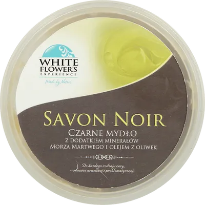 White Flower's Experience Savon Noir, Czarne mydło z dodatkiem minerałów z Morza Martwego i olejem z oliwek