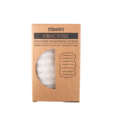 Mohani Naturalna gąbka konjac do mycia i masażu ciała