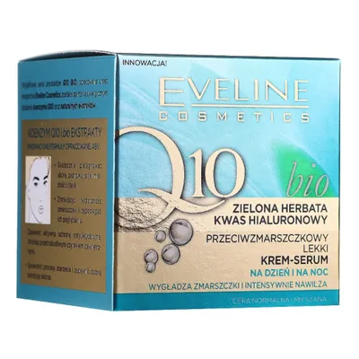 Eveline Cosmetics Q10 Bio, Przeciwzmarszczkowy lekki krem-serum na dzień i na noc