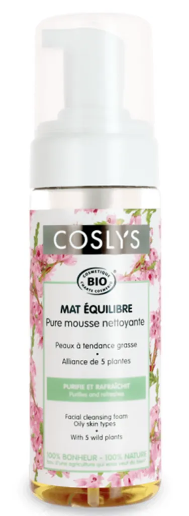 Coslys Mat Equilibre, Pure Mousse Nettoyante [Facial Cleansing Foam Oily Skin Types] (Pianka do mycia twarzy z ekstraktem z wrzosu do cery tłustej)