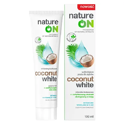 natureON Coconut White, Wybielająca pasta do zębów