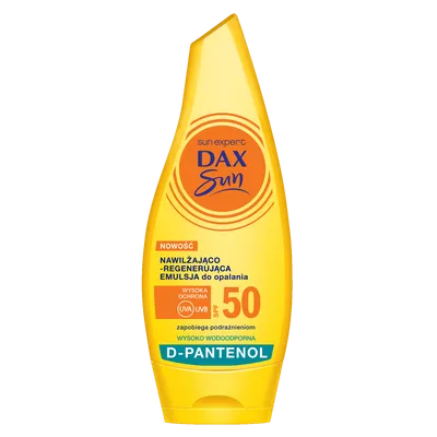 Dax Sun Nawilżająco-regenerująca emulsja do opalania SPF 50 z d-pantenolem