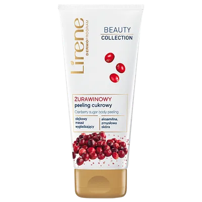 Lirene Dermoprogram Beauty Collection, Żurawinowy peeling cukrowy