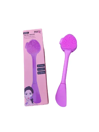 Action Beauty Star, Facial Brush with Spatula (Szczoteczka silikonowa do mycia twarzy)