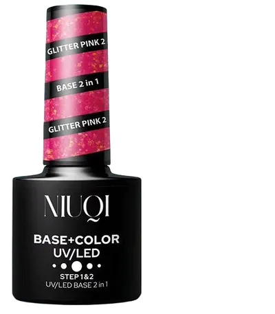 Niuqi Glitter Base + Color (Półtransparentna baza hybrydowa 2w1)