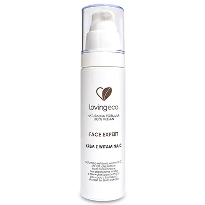 Lovingeco Face Expert Line, Krem nawilżający z aktywną i stabilną olejową witaminą C