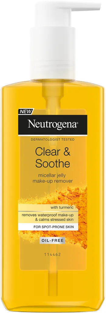 Neutrogena Clear & Soothe, Micellar Jelly Make-up Remover (Micelarny żel do demakijażu z kurkumą)