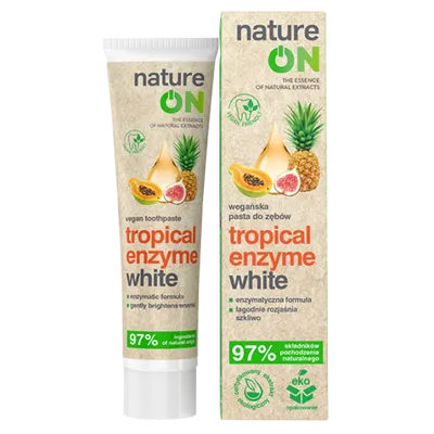 natureON Tropical Enzyme White, Wegańska pasta do zębów