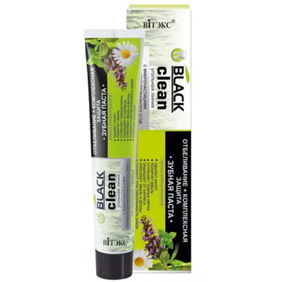 B & V Belita & Vitex Black Clean, Pasta do zębów z ziołami i mikrocząsteczkami aktywnego węgla