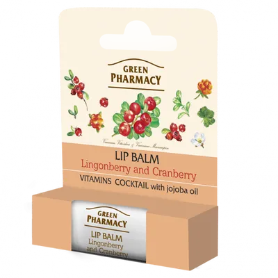 Green Pharmacy Balsam do ust SPF 10 `Brusznica i żurawina`