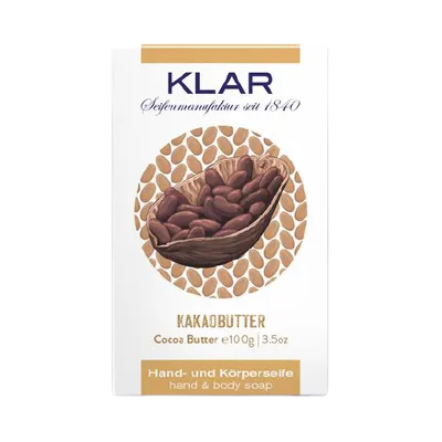Klar Kakaobutterseife (Mydło do rąk i ciała z masłem kakaowym)