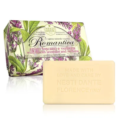 Nesti Dante Romantica , Wild Tuscan Lavender & Verbena Luxurious Natural Soap (Naturalne mydło toaletowe `Dzika toskańska, lawenda & werbena`)