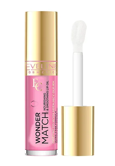 Eveline Cosmetics Wonder Match, Nourishing & Smoothing Lip Oil (Odżywczo-wygładzający olejek do ust delikatnie różowy)