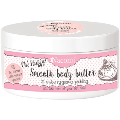 Nacomi Smooth Body Butter Strawberry - guawa Pudding (Lekkie masło do ciała o zapachu truskawkowego puddingu z guawą)