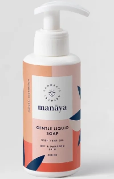 Manaya Gentle Liquid Soap with Hemp Oil (Delikatne mydło w płynie z olejem z nasion konopi)