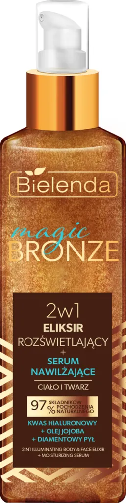 Bielenda Magic Bronze, 2w1 Eliksir rozświetlający + serum nawilżające