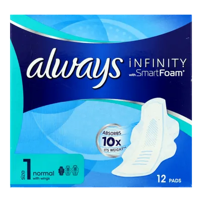 Always Infinity Smart Foam Normal (Ultracienkie podpaski z technologią termoaktywnej pianki rozmiar 1)