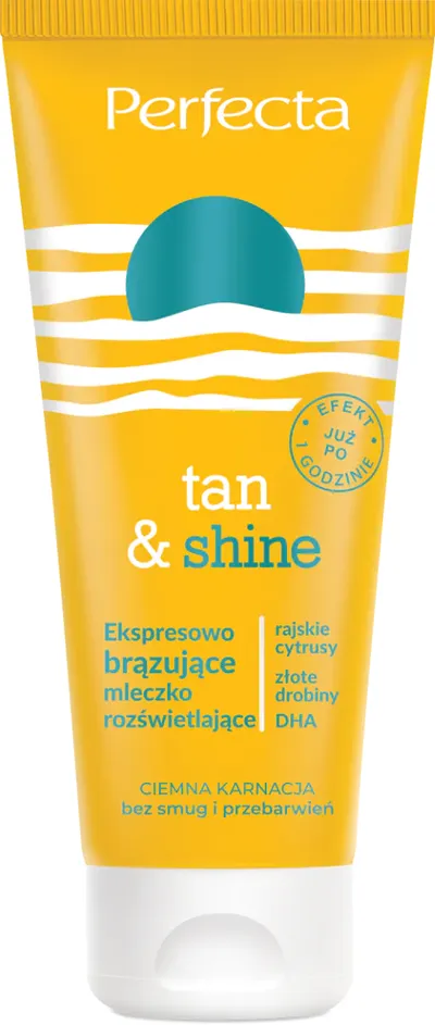 Perfecta Tan & Shine, Ekspresowo brązujące mleczko rozświetlające