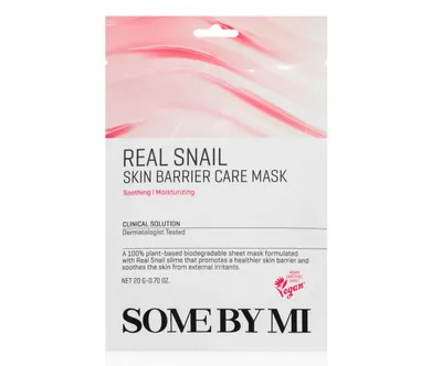 Some by MI Real Snail, Skin Barrier Care Mask (Wzmacniająca maska do twarzy w płachcie ze śluzem ślimaka)