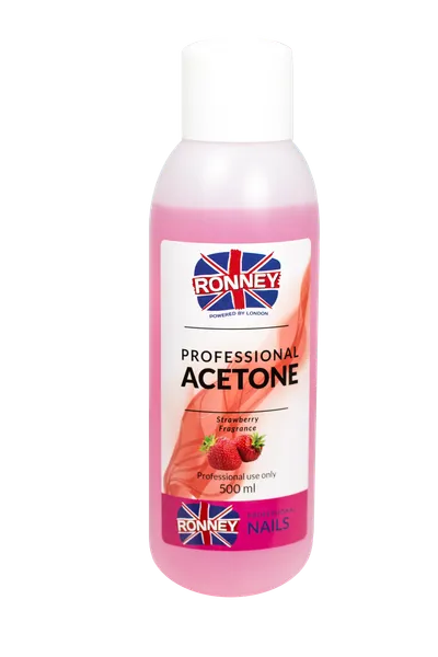 Ronney Professional, Strawberry Acetone (Truskawka, Zmywacz do paznokci z acetonem)