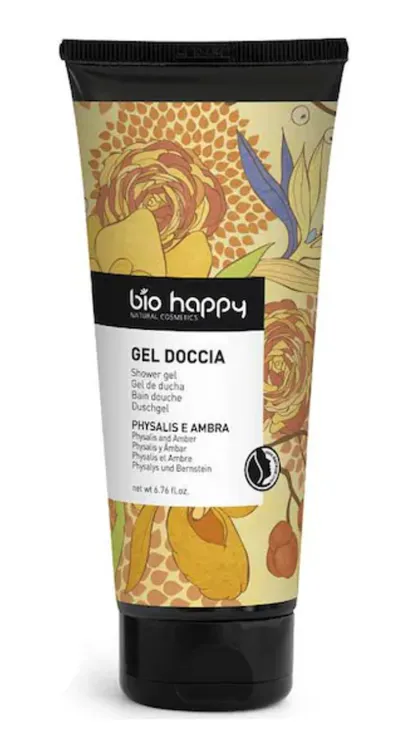 Bio Happy Gel Doccia Physalis e Ambra (Żel pod prysznic `Miechunka & bursztyn`)