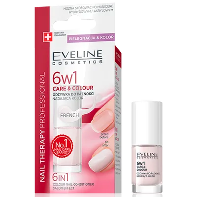 Eveline Cosmetics Nail Therapy Professional, Odżywka do paznokci nadająca kolor 6 w 1