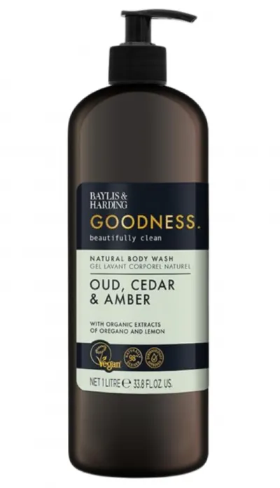 Baylis & Harding Goodnees, Oud, Cedar & Amber, Natural Hand Wash (Mydło w płynie)