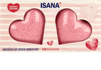 Isana Badeherzen mit süssem Erdbeer-Duft (Serduszka do kąpieli)